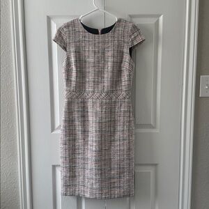 Banana Republic cream pink light tweed Dress sz s xs